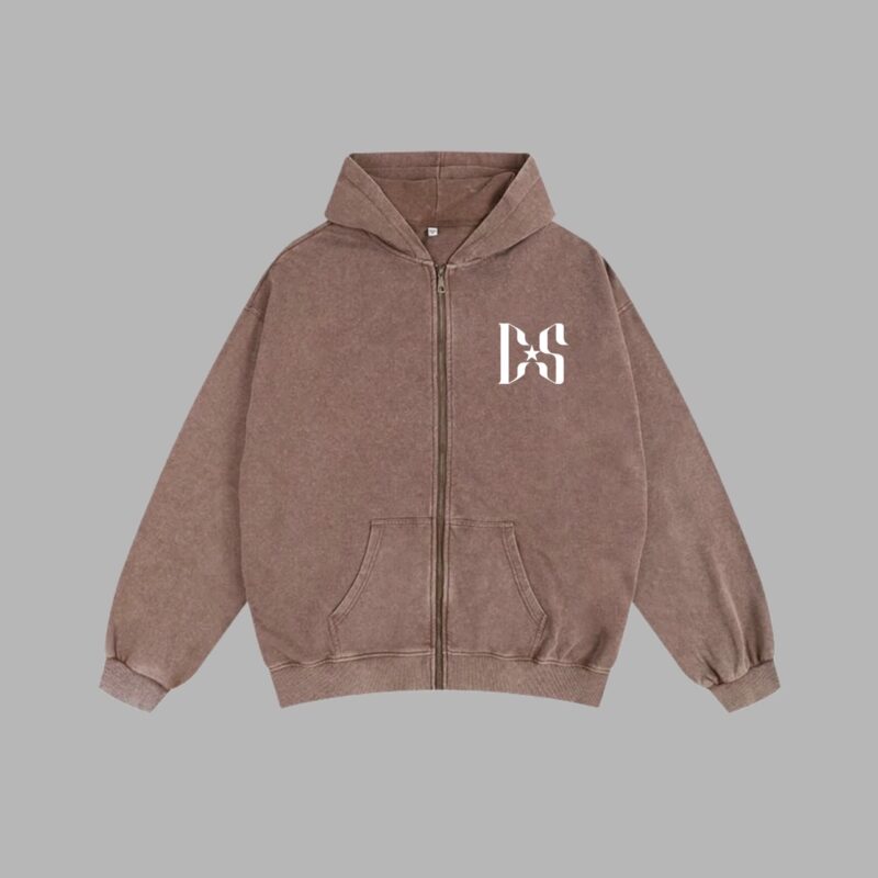 Zipper- up hoodie